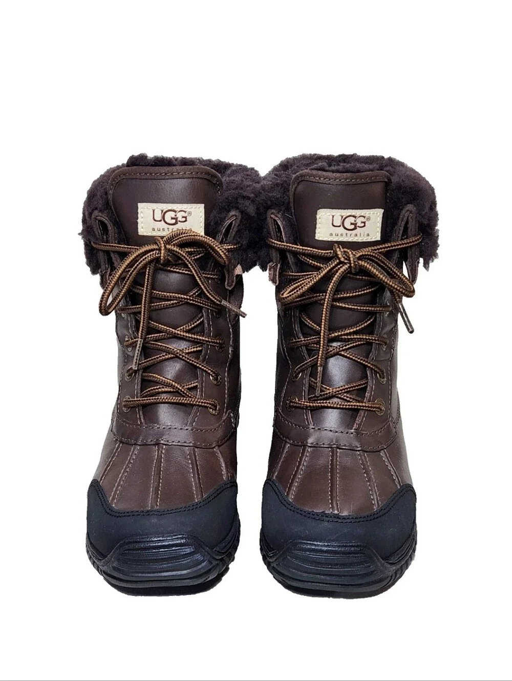 UGG Adirondack II Waterproof Winter Boots Sz 7 Event Brown Leather Suede 5446
